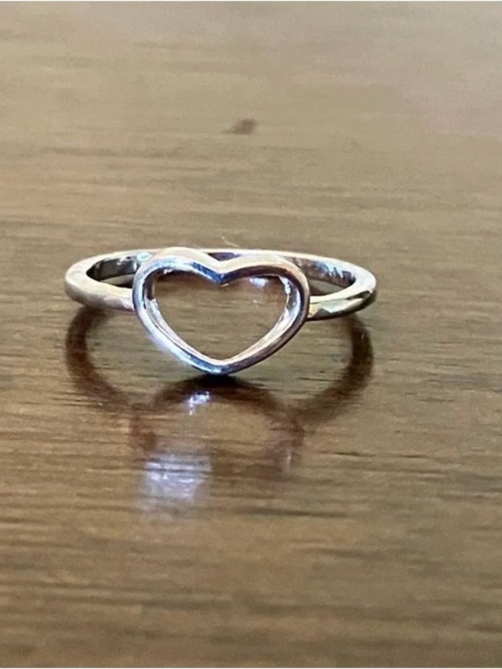 Silver Open Heart Ring